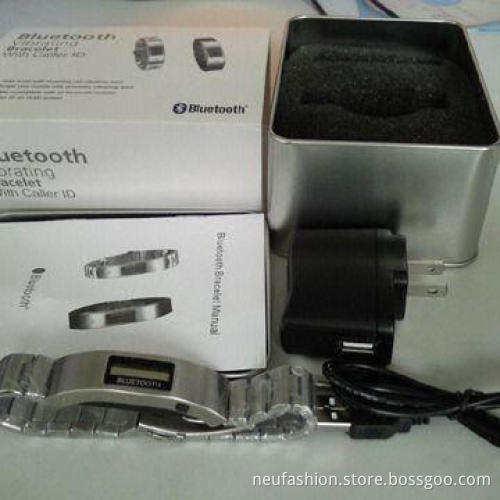 Bluetooth Bracelet with OLED Caller ID Display and Watch, Ideal for Gift